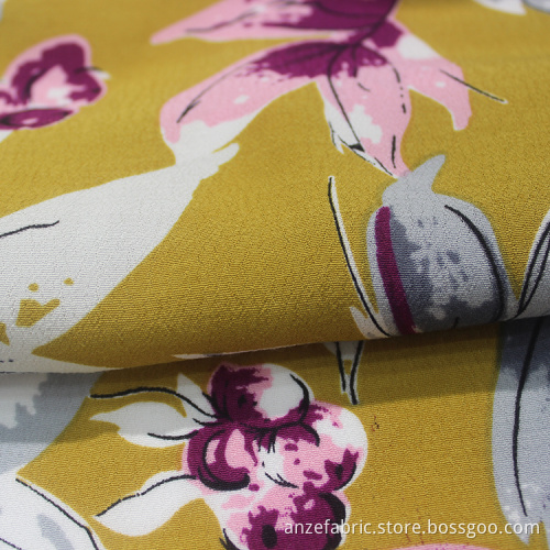 Hot sale cheap flower printed 100% viscose fabric
